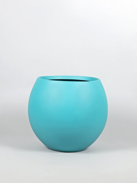 Ball Fiberglass Planter - Mint Turquoise πΏ