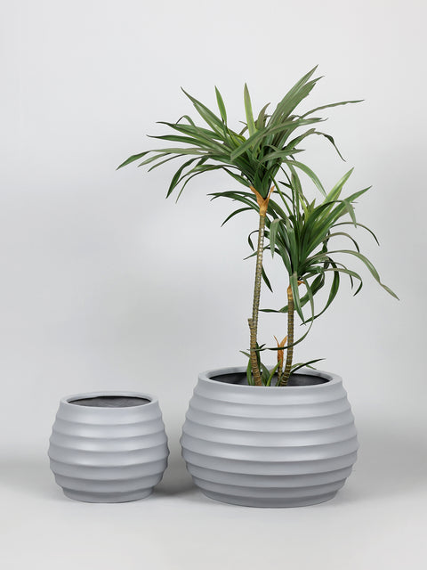 Ring Fiberglass Planter - Signal Grey 🌿