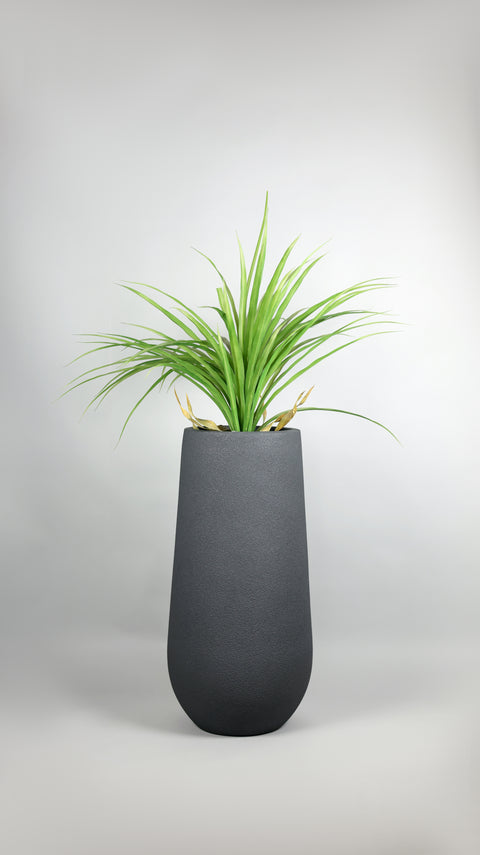 Flax Fiberglass Conical Planter - Grey🌿