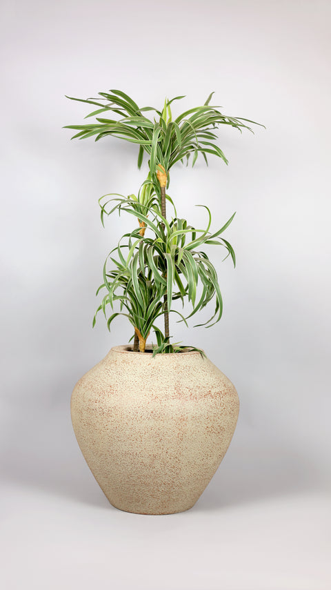Mallow Fiberglass Planter - Rust π